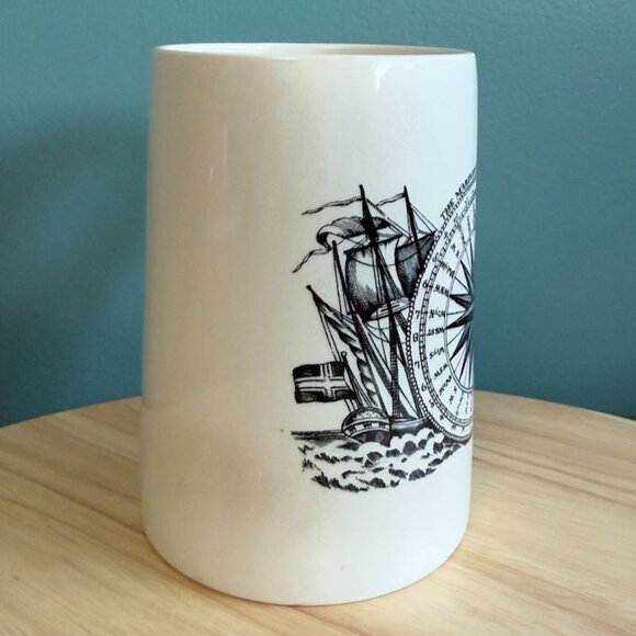 Vintage Nautical Mariners Compass Mug With Ship Design England - Picture 2 of 7